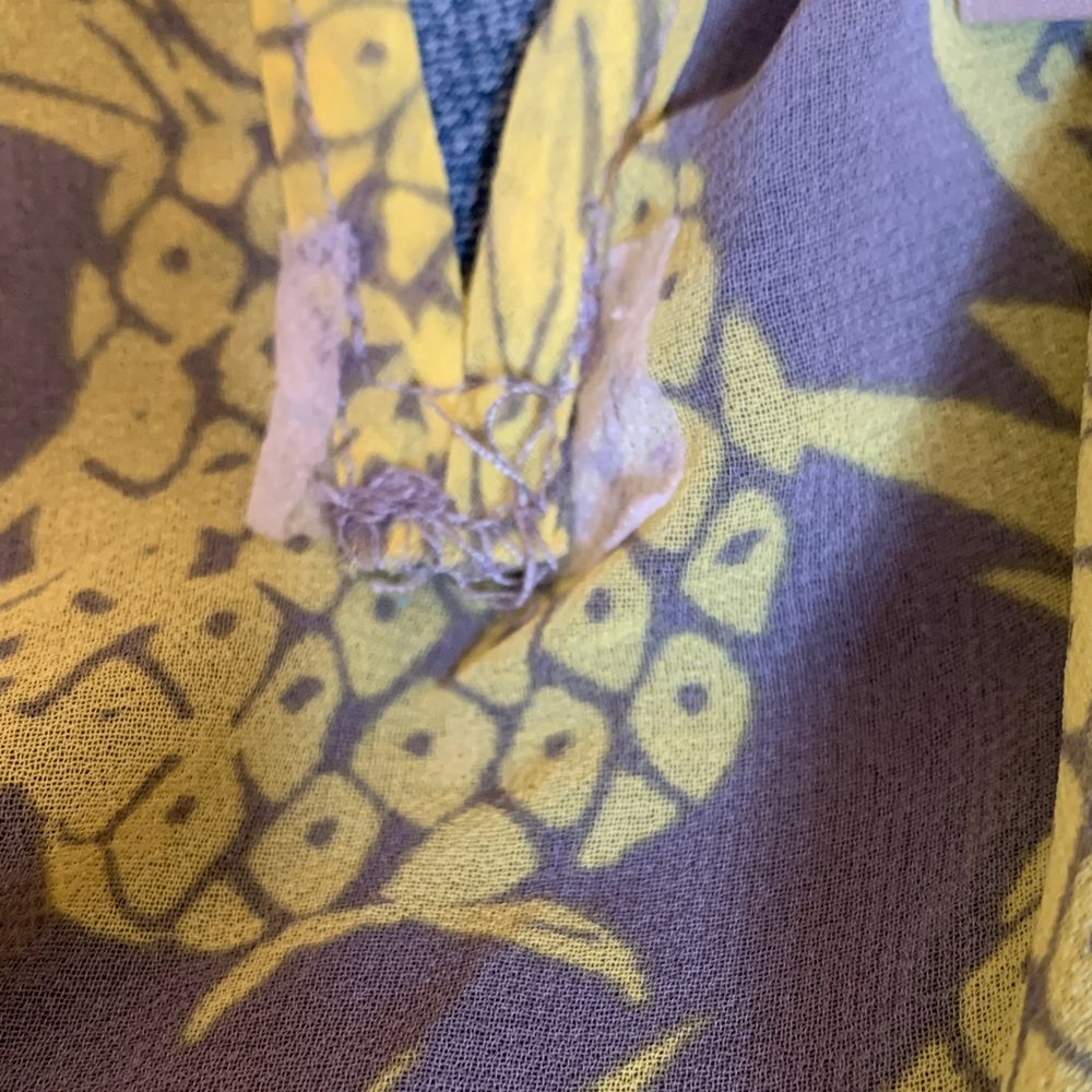 Banana Republic Tropical Pineapple Blouse - Yellow and blue - Picture 7 of 7